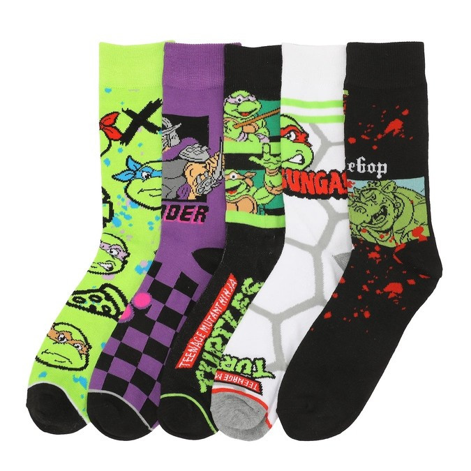 Teenage Mutant Ninja Turtles Men’s Crew Socks 5 Pair