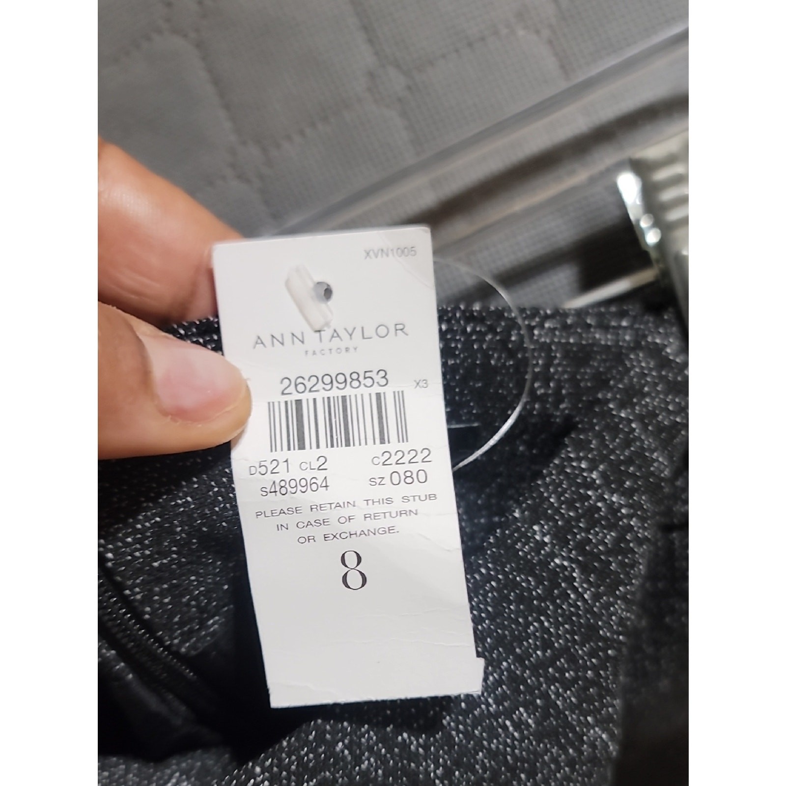 Ann Taylor Factory Charcoal Gray Pencil Skirt Size 8. NWT
