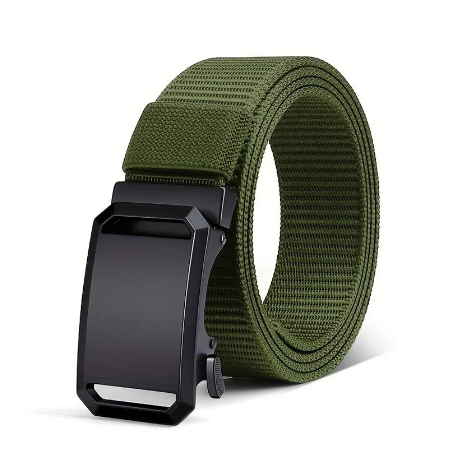 Mens Ratchet Belt Nylon Web Belts for with Automatic Slide Buckle Tactical Belt*