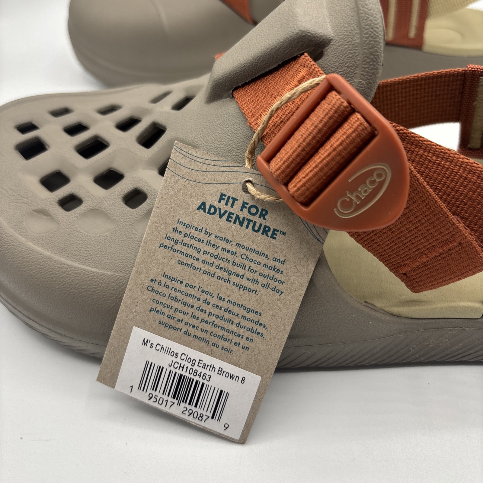Chaco Chillos Clogs Earth Brown Men’s Size 8 Slip-On Comfort Foam Sandals New