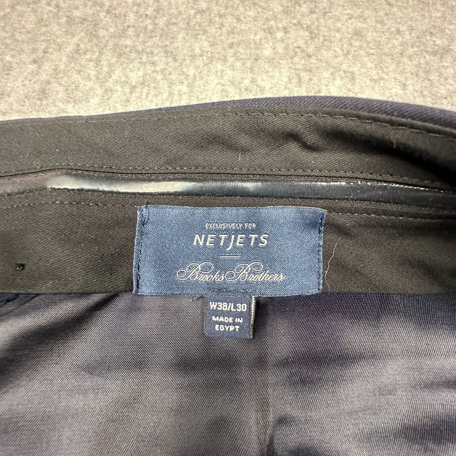 Brooks Brothers NetJets Suit Navy Blue Pilot 2 Piece 2 Vent Blazer 44R Pants 38