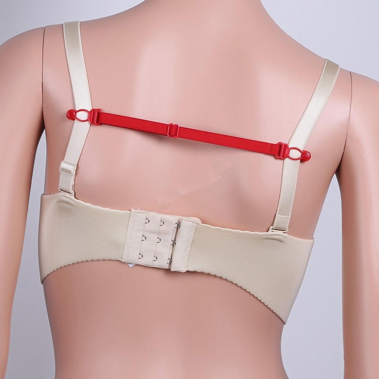 5pcs Women Elastic Band Non-Slip Adjustable Bra Straps Holder with Clip D