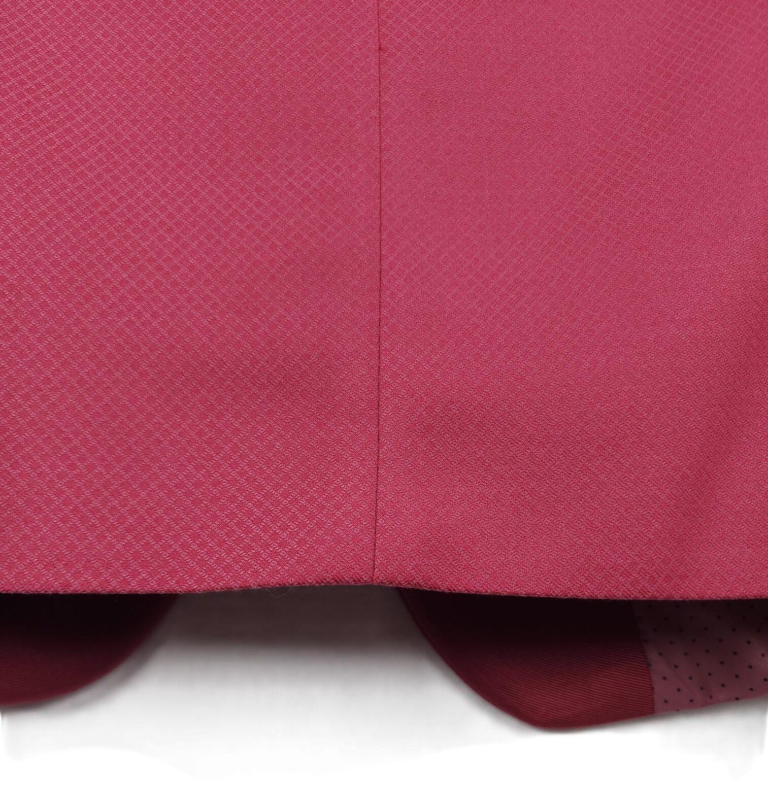 Alfani Mens Slim Fit Tuxedo Jacket Blazer 36S Red Rose Stretch Diamond Grid NWT