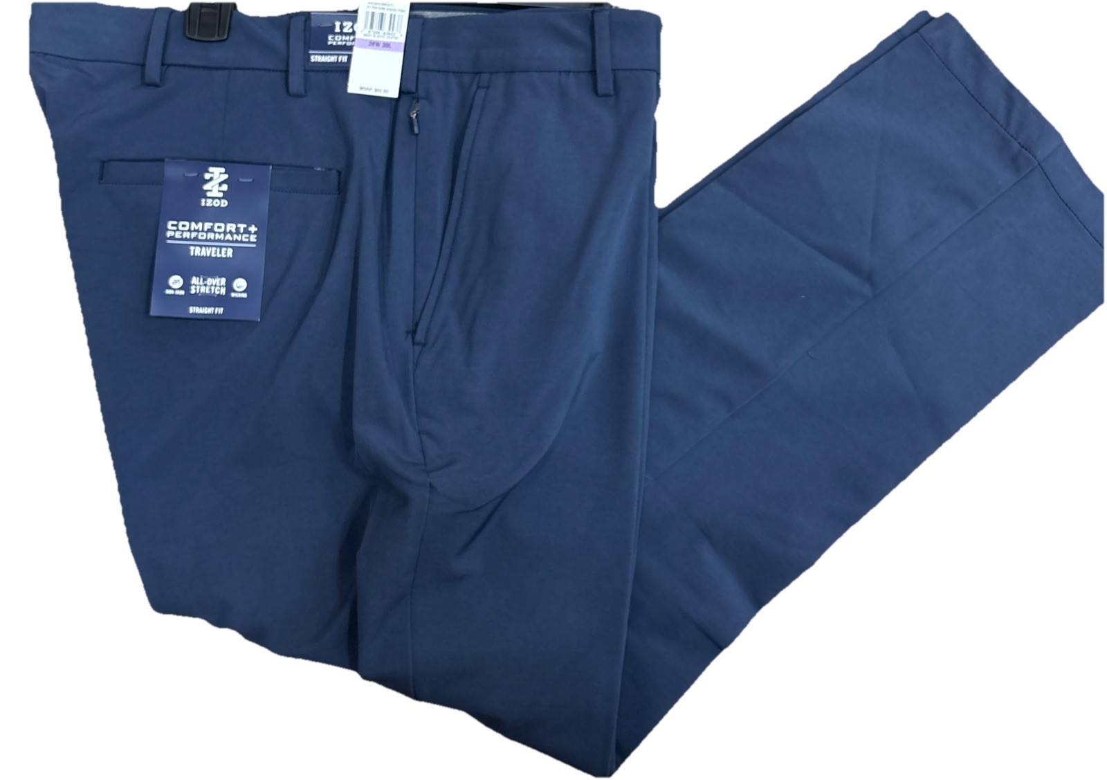 Izod Comfort+Performance Straight Fit Dress Pant Size 38 x 30 Navy Blazer Color