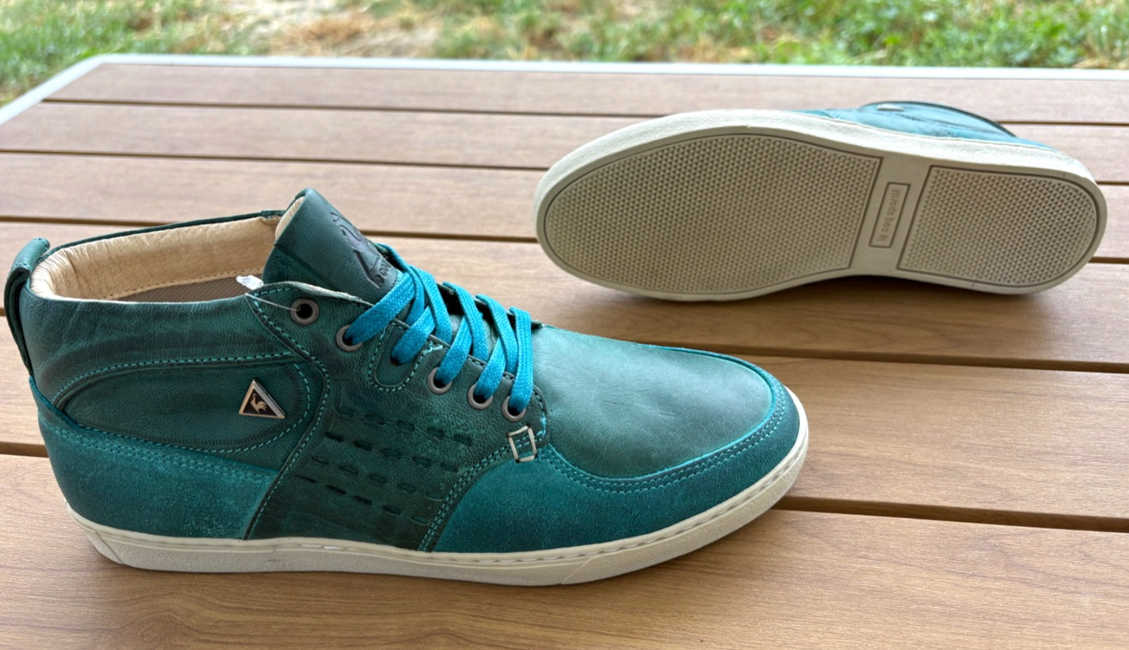 Le Coq Sportif Men Chatillon Leather Green Sneakers Athletic Shoes 9 Trainers 42