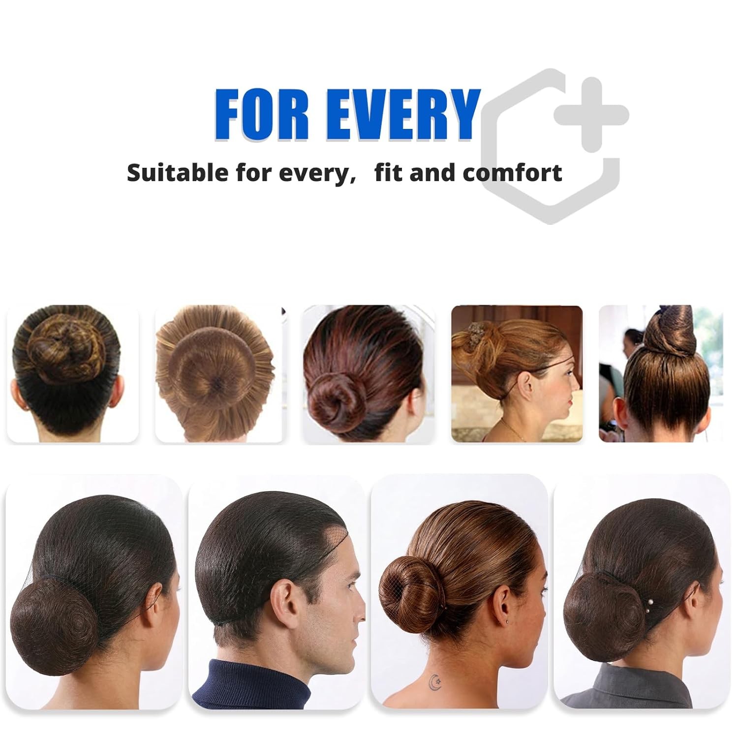 100X Hairnet Black Invisible Hair Nets Elastic Edge Mesh Stretch Bun Cover