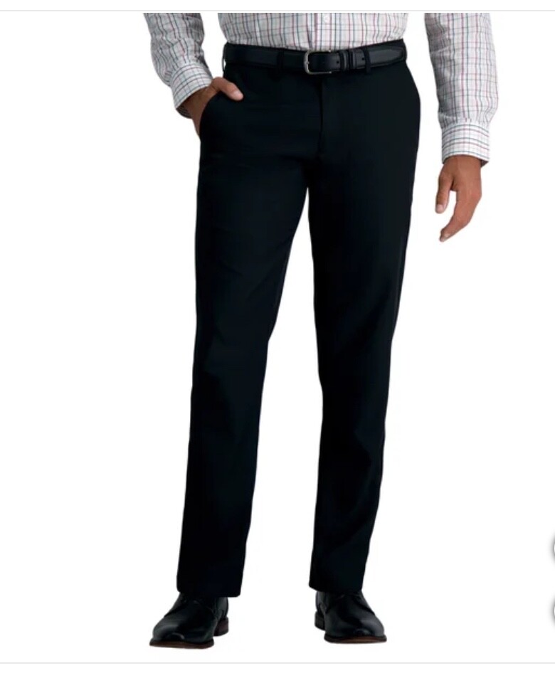 Haggar Men comfort performance Dress Pants, Straight fit black stretch NWT 40×30