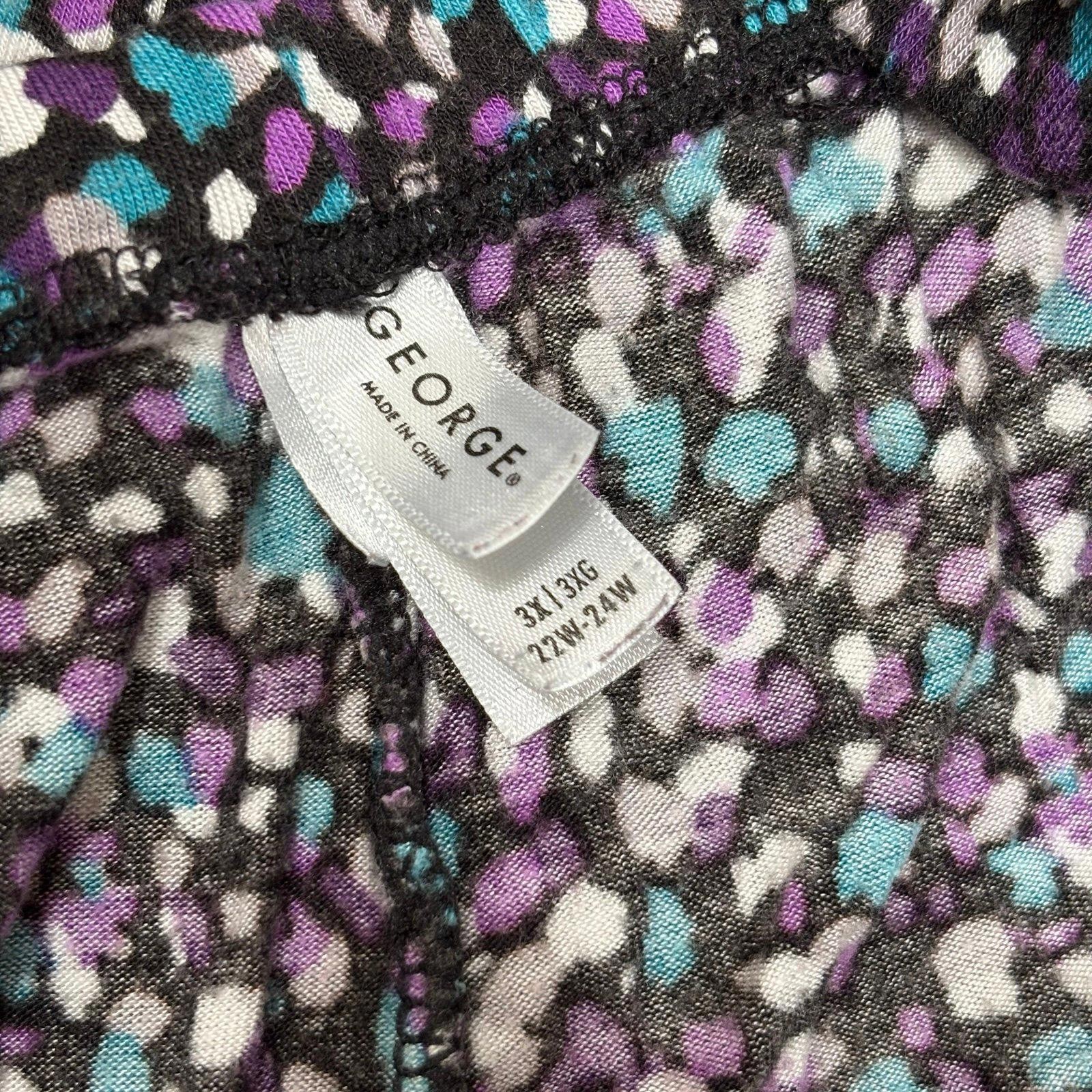 George 3X Sleep Pants in Multicolor Pattern
