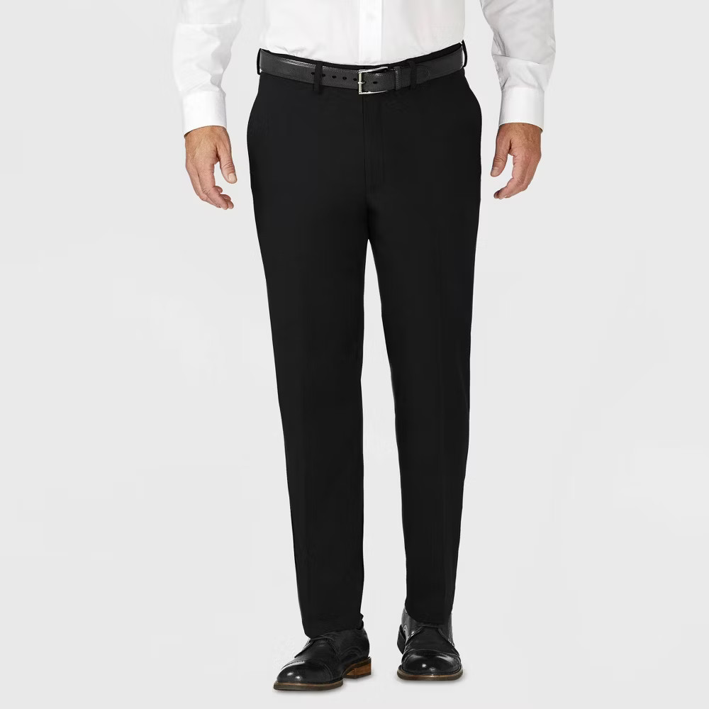 Haggar H26 Men’s Mid Rise Tailored Fit Full Pants Lightweight