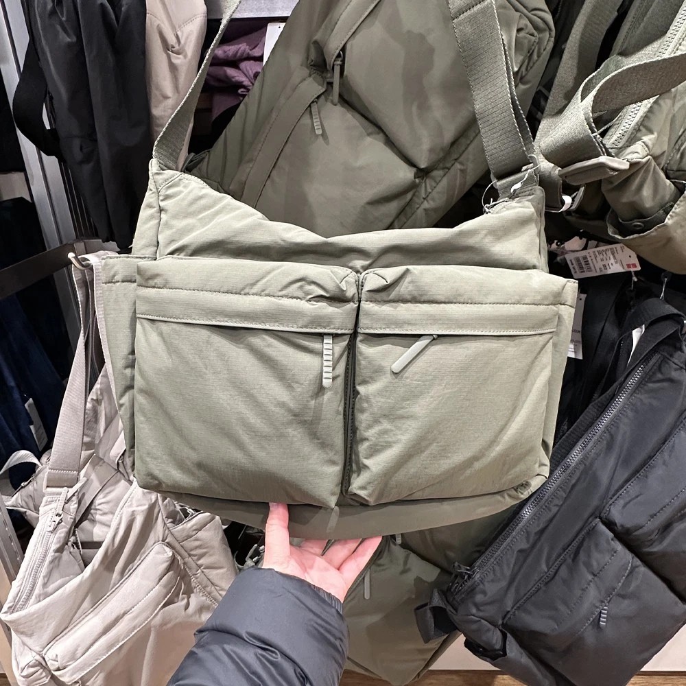 UNIQLO Fashion Casual Multi-pocket Messenger Bag Women Nylon Shoulder Bag Travel