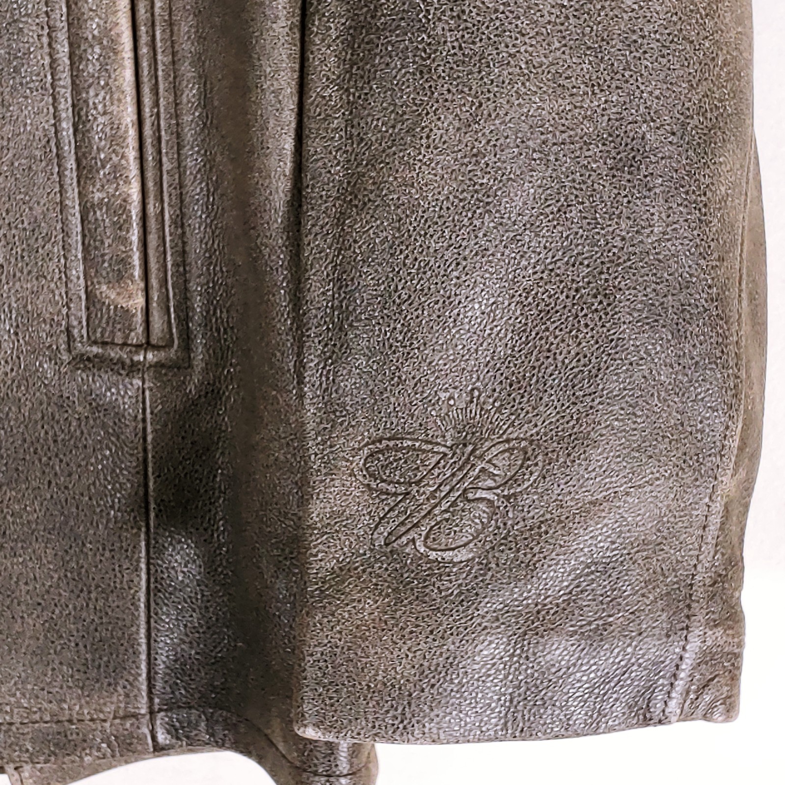 Excelled Leather Jacket Mens XL Budweiser Logo Brown Biker Motorcycle Quite Lux