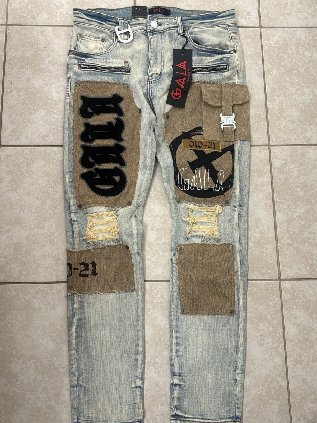 GALA ORIGINAL DOOMSDAY DENIM JEAN (BLUE OMBRE/WHEAT COMBO) New with tags Size 34