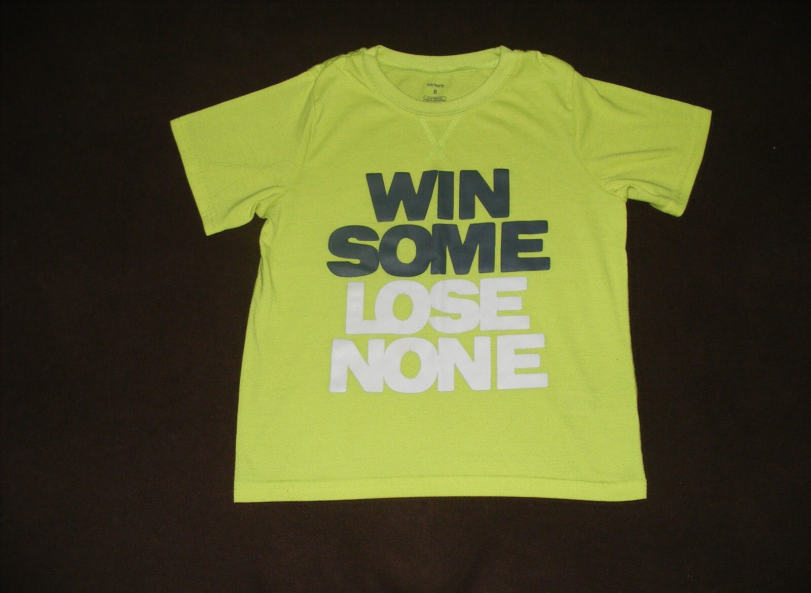Carter’s Yellow “Win Some Lose None” T-Shirt – Size 8
