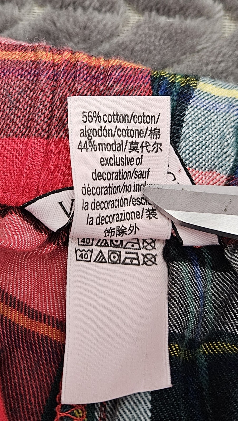 Victoria’s Secret Pajama Pants Size XXS Women’s Red Green Plaid Cotton Blend