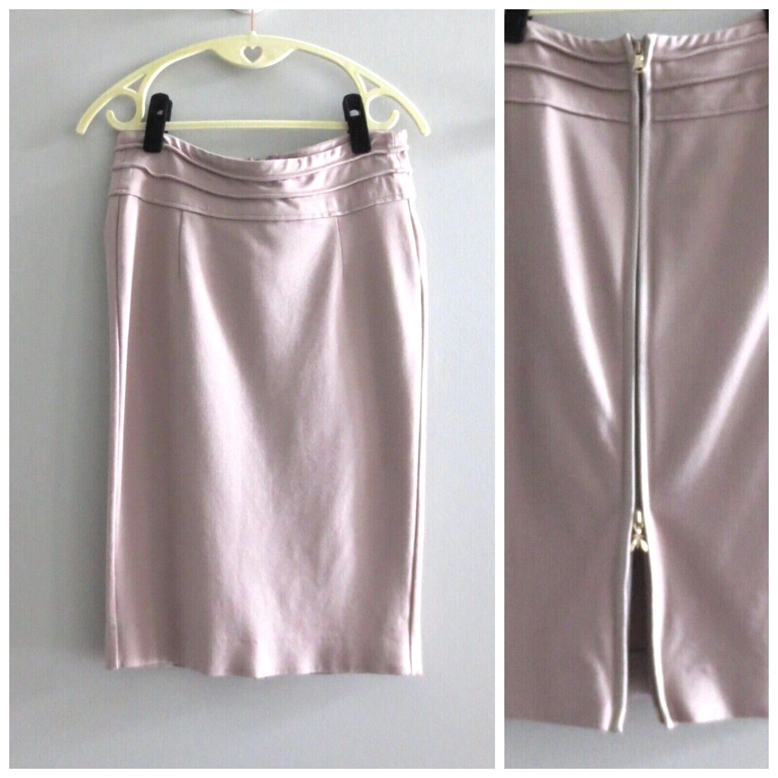 PATRIZIA PEPE ITALY STRAIGHT SKIRT MIDI PINKBEIGE Sz-40