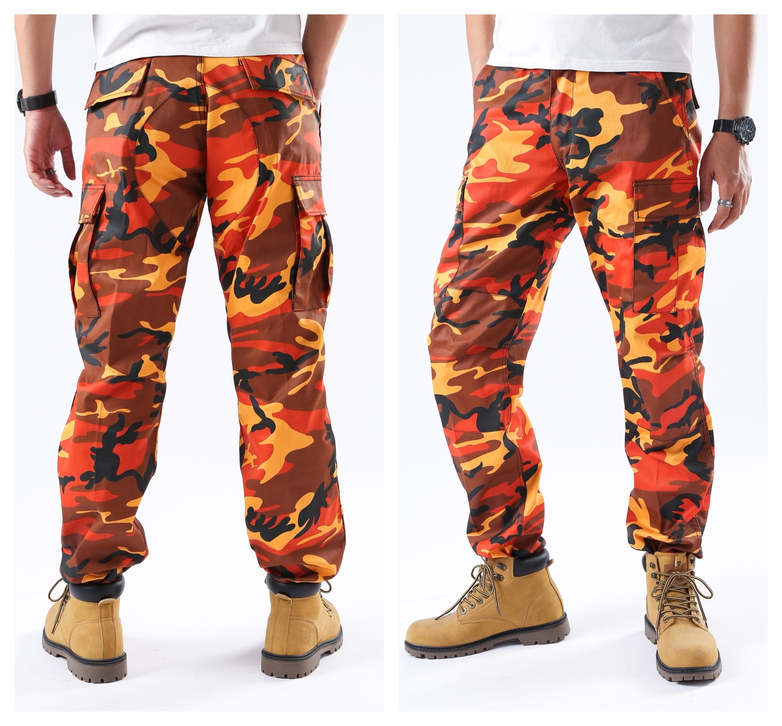 Mens Casual Camo Cargo Pants Trousers Military Combat Army Tactical BDU Pants