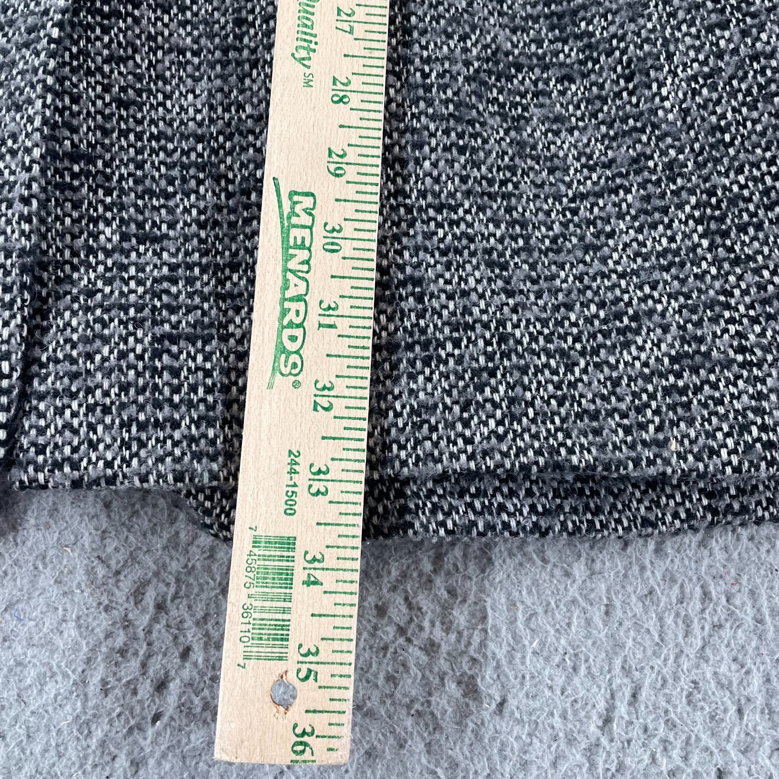 J Crew Factory Tweed Topcoat Coat Grey Black H1493 Size 8 Jacket 3 Button