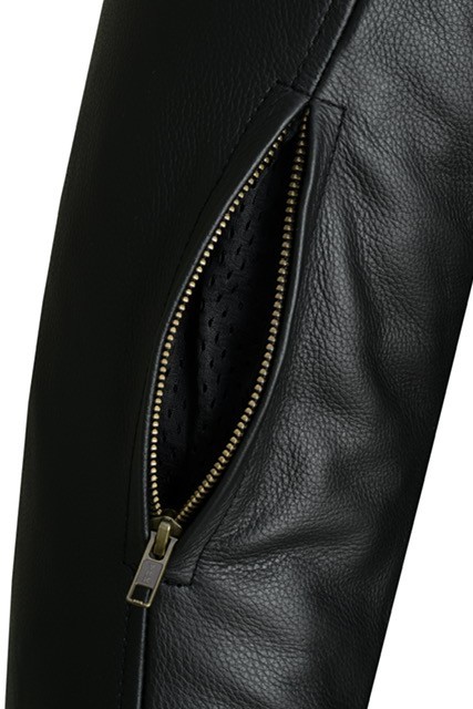 Motorcycle Jacket, Distressed Cowhide Leather, Warm Lining Front zipper