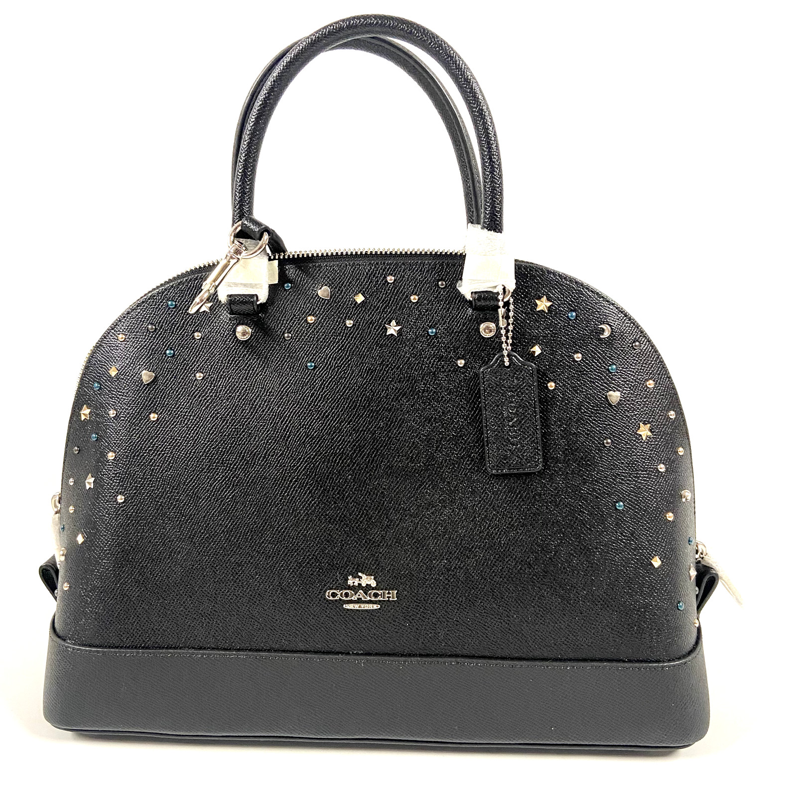 COACH SIERRA SATCHEL WITH STARDUST STUDS F22300 Black