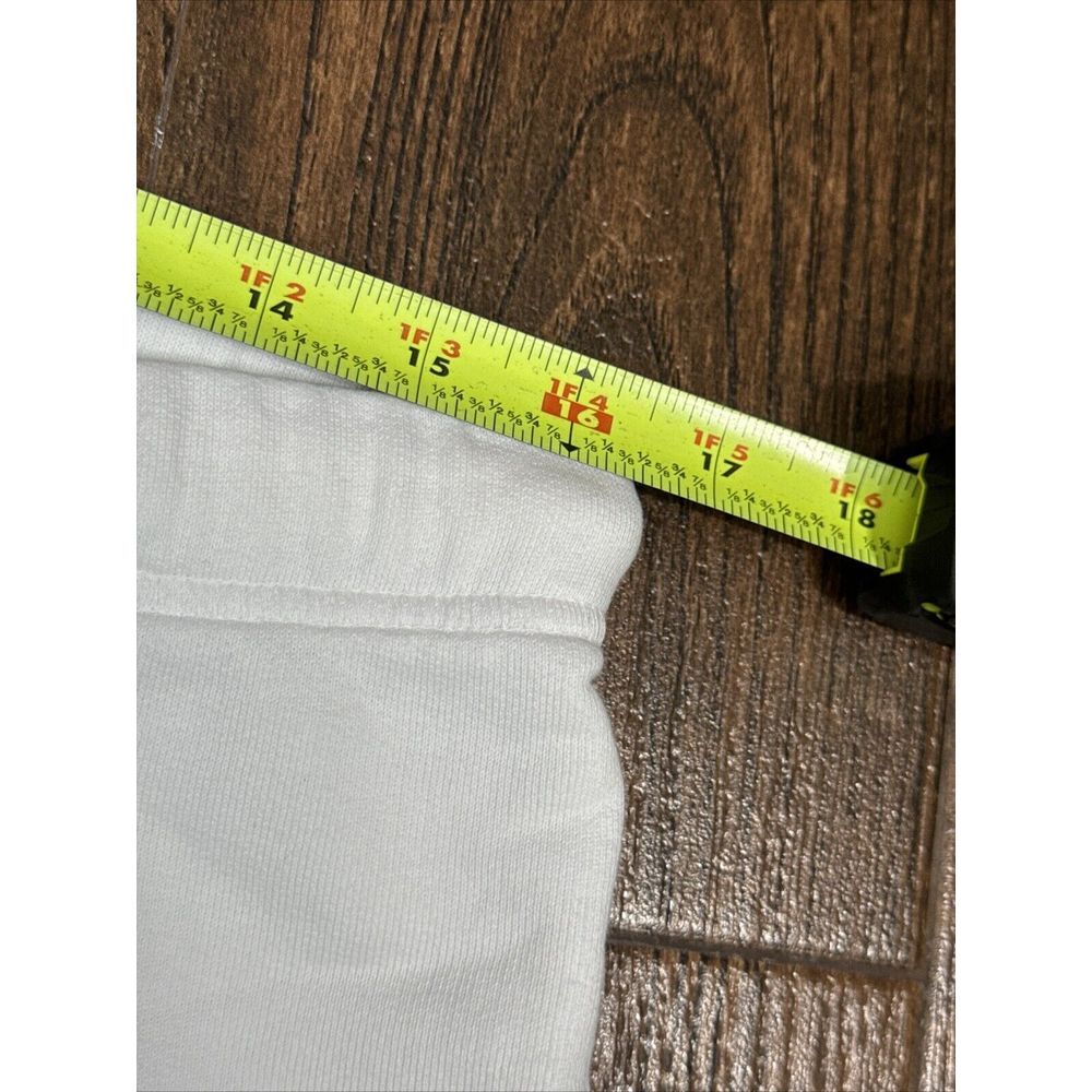 FRANK & EILEEN CATHERINE TRIPLE FLEECE WIDE LEG CROPPED SWEATPANTS WHITE LARGE