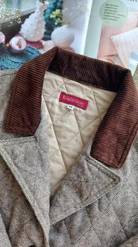 Italian Quilted Jacket Featuring Natural Wool and Refined Suede Accents