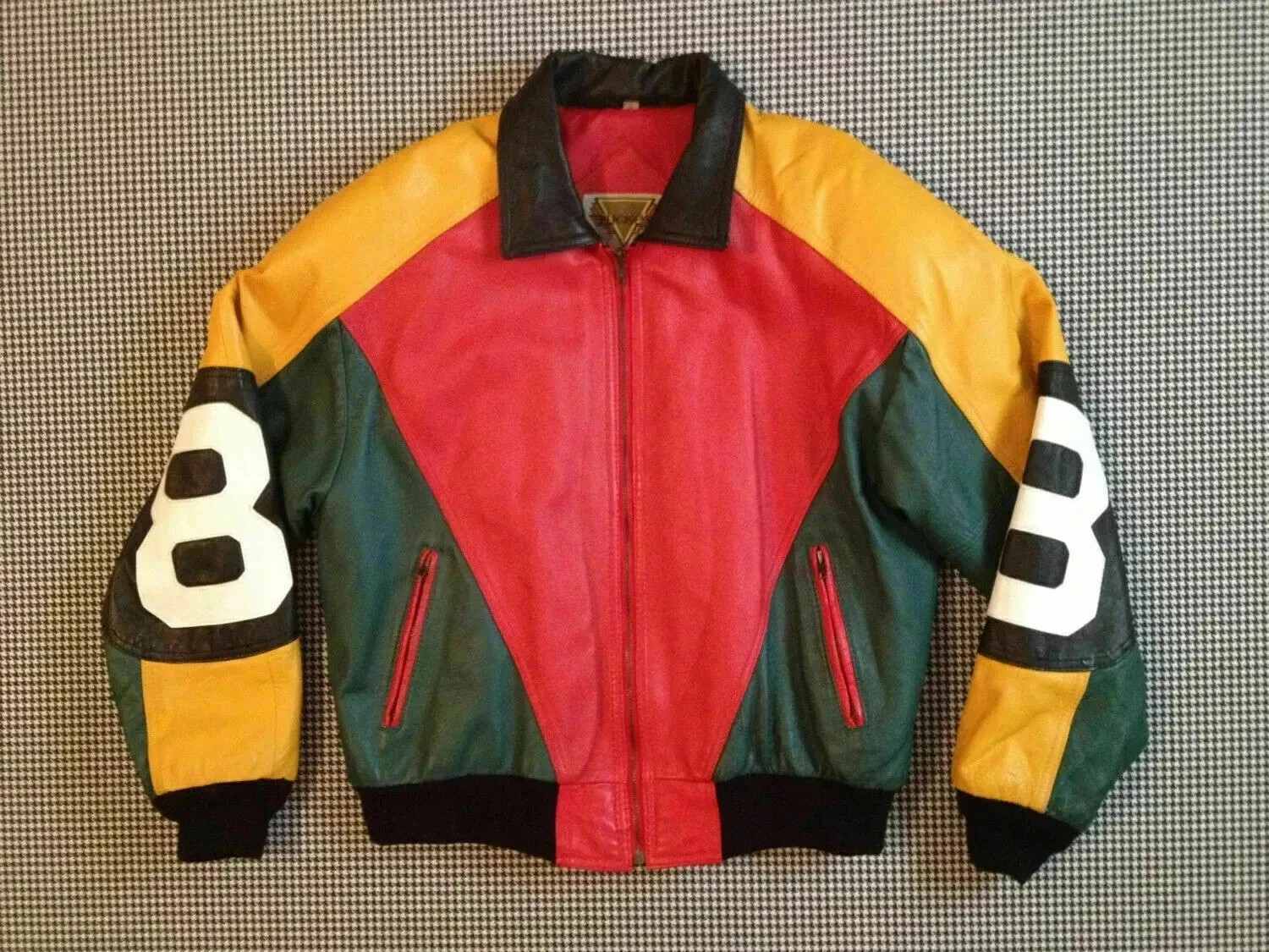 8 Ball Pool Seinfeld Michael Hoban MI Bomber Genuine Real Leather Jacket