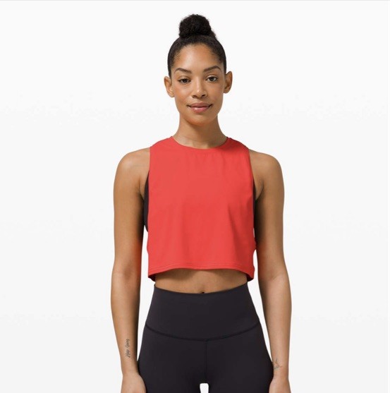 NWT Lululemon Muscle Love Crop Tank, Size 4 – Pink Punch