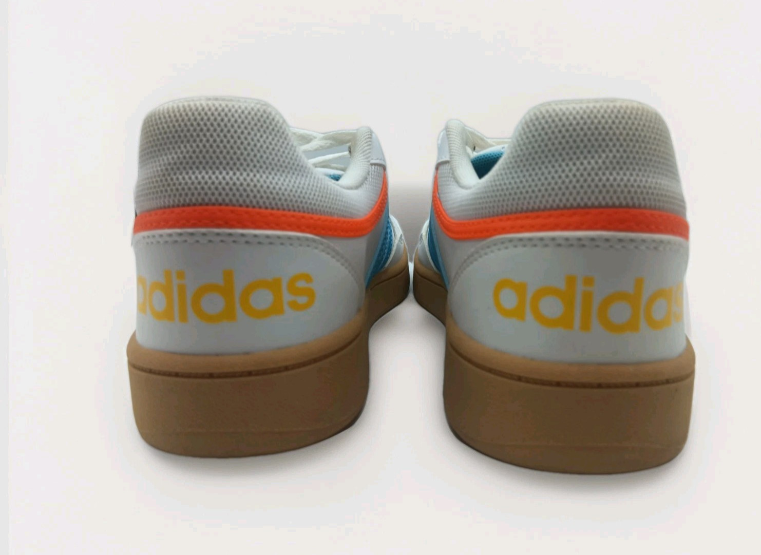 Adidas Hoops 3.0 Low Youth Size 7 White, Blue, Orange HP9047