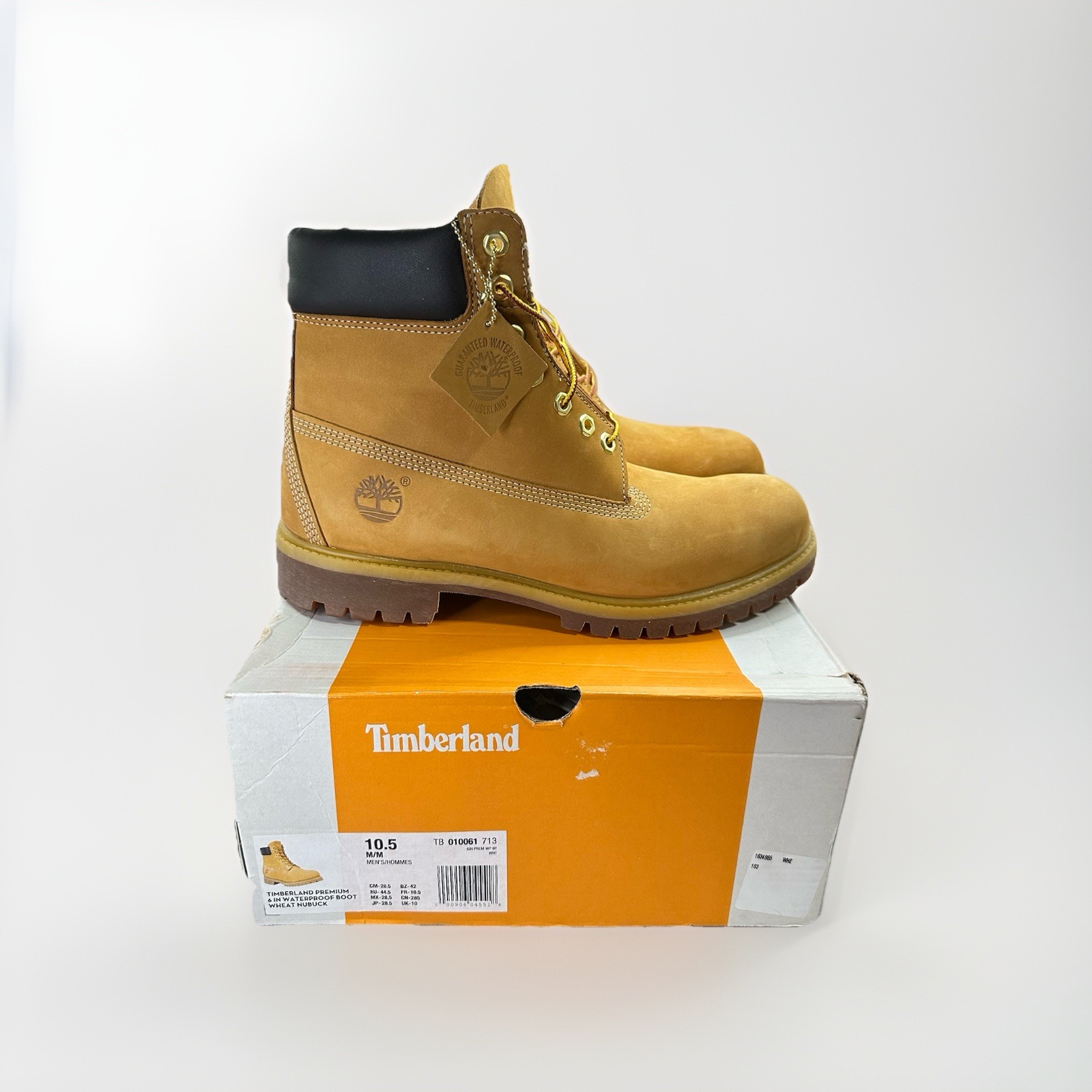 Timberland 6 Inch Boot Wheat Nubuck Premium TB010061-713 | Men’s Size 10.5 | New
