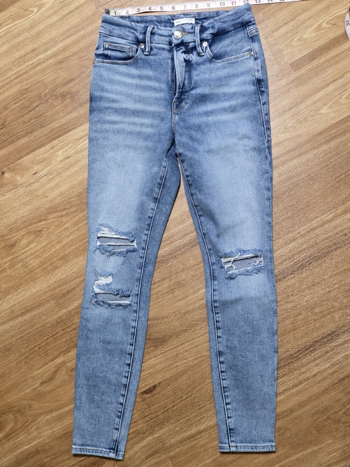 Good American Good Legs Shadow Pockets Skinny Jean Size 4/27 Indigo