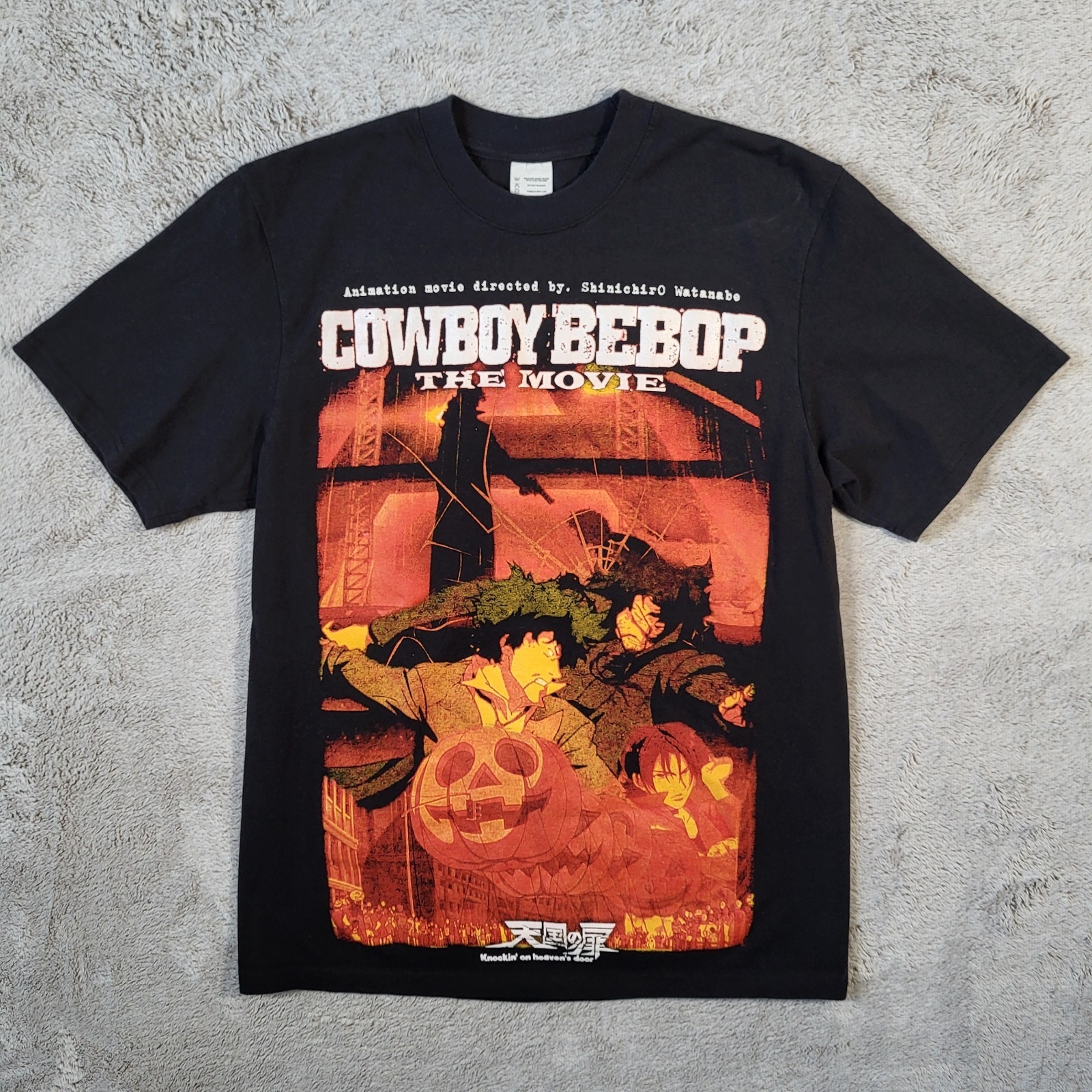 Cowboy Bebop The Movie Anime T-Shirt Men’s Medium Black Spike Spiegel Graphic