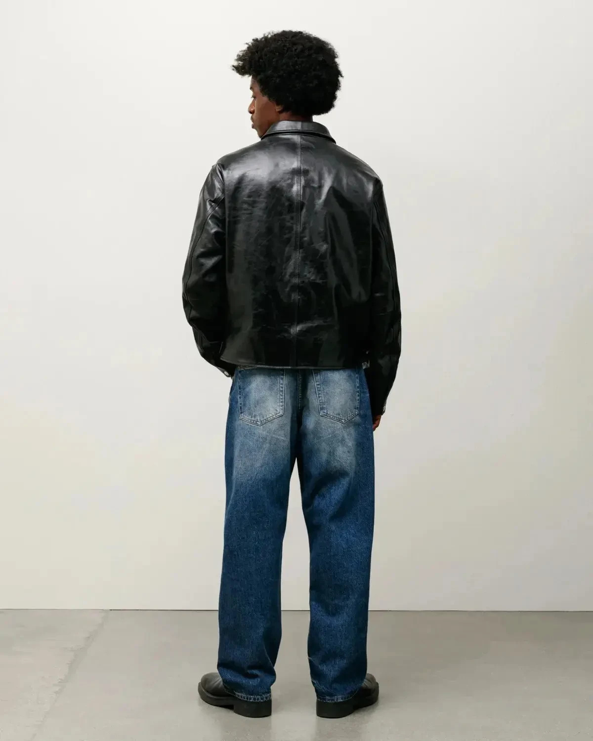 Stussy SS25 Garage Leather Jacket – Black Size Large Very Rare