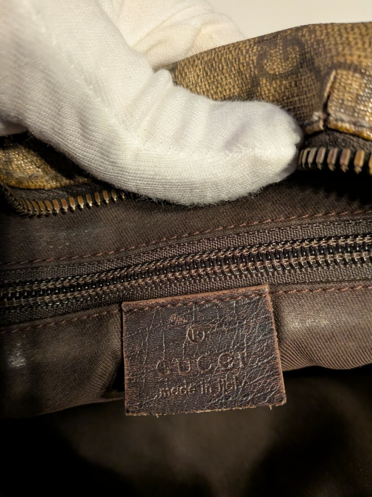 Usa Seller! Authentic! Gucci GG Supreme Canvas Shoulder Bag Brown Medium Women
