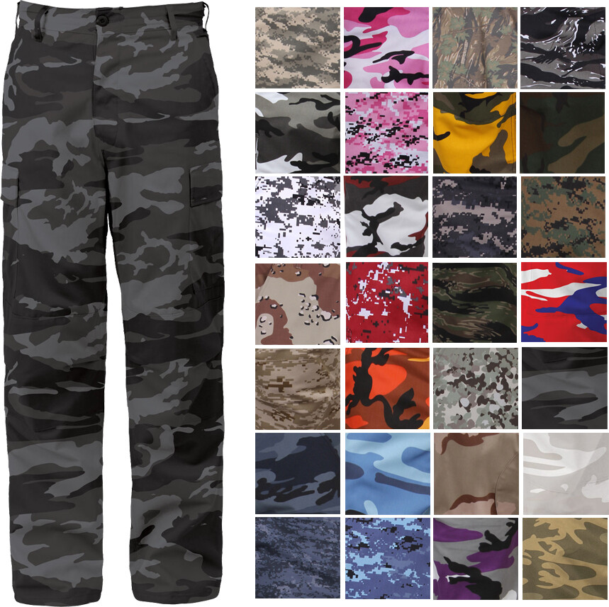 Rothco BDU Pants Camouflage Tactical Uniform 6-Pocket Cargo Military Fatigues