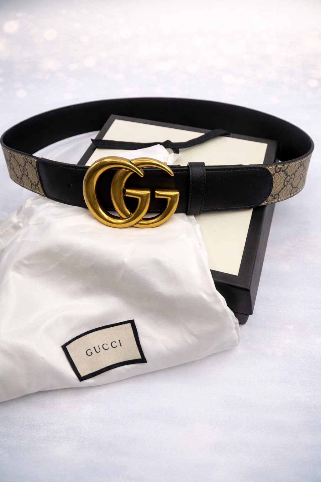 GG 400593 BrownGucci Mono Mens Belt