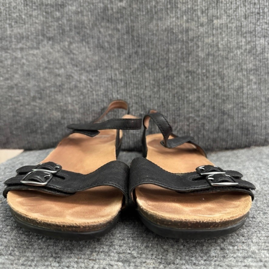 Dansko Rebekah Black Leather Buckle Ankle Strap Sandals Womens Size 38