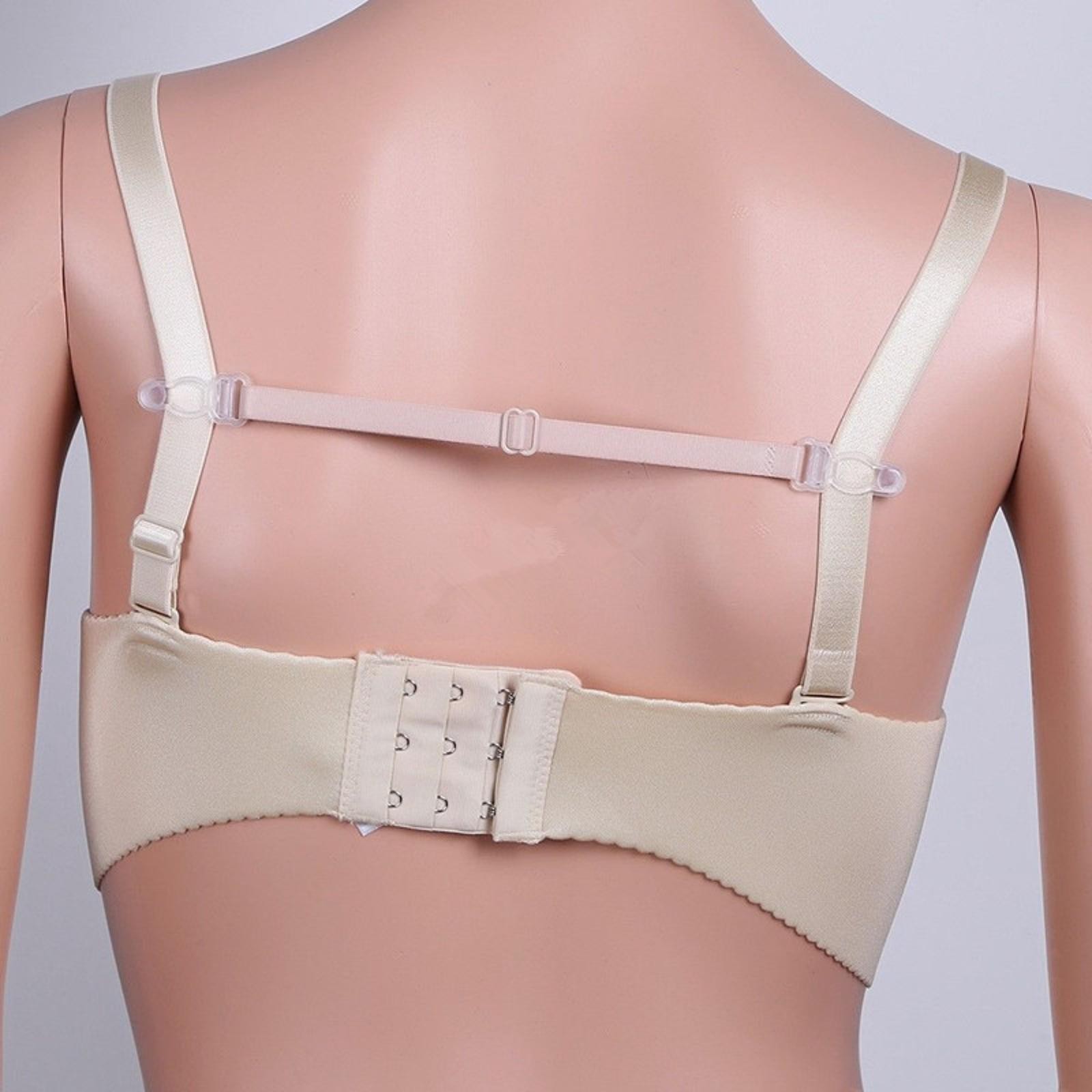 5pcs Women Elastic Band Non-Slip Adjustable Bra Straps Holder with Clip D