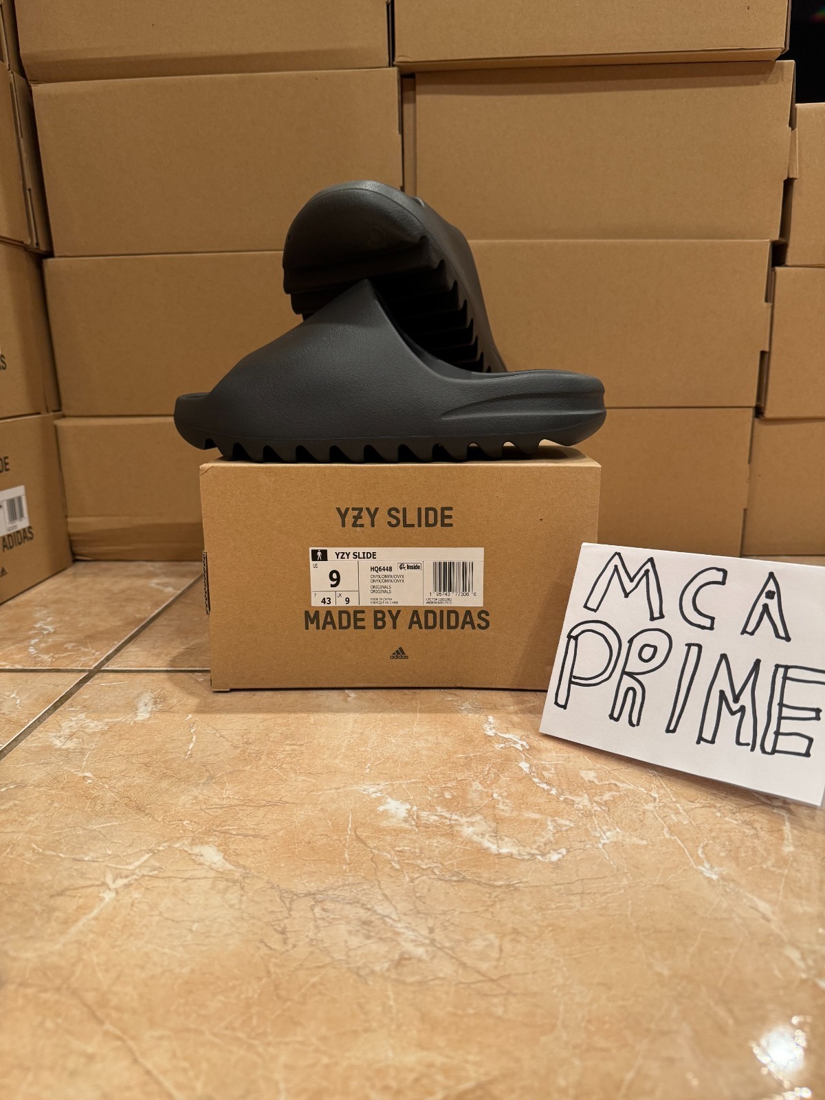 Adidas Yeezy Slide Onyx Size 9 HQ6448 (BRAND NEW WITH RECEIPT)