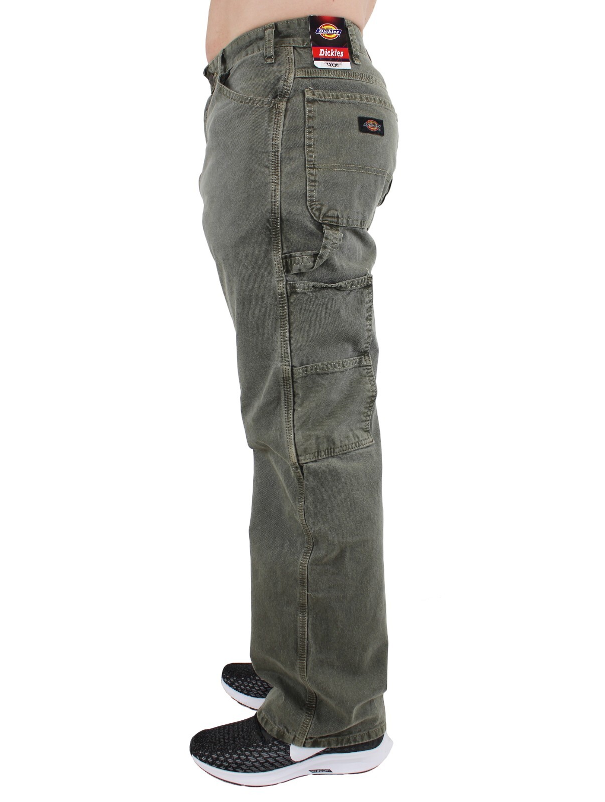 Dickies Men’s Carpenter Pants, Double Stitch, 2 Tool Loops, Pockets, Denim Twill