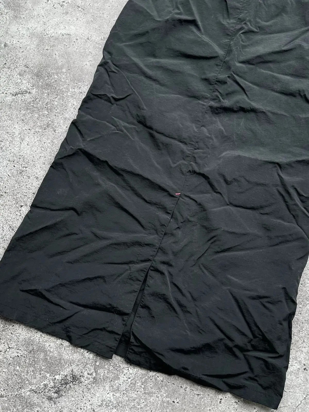 Vintage Black Cargo Midi Skirt Utility Techwear Parachute Y2K Women’s Size XS