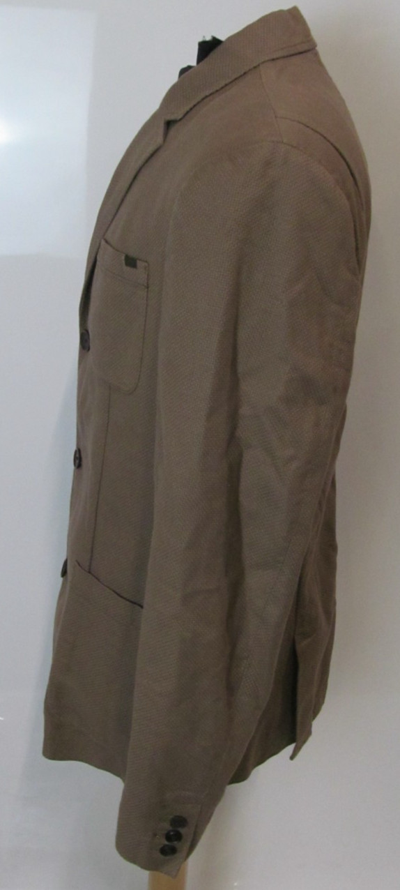 Timberland Men’s Button-up Blazer Dark-Beige Jacket With Pockets UK Size Large