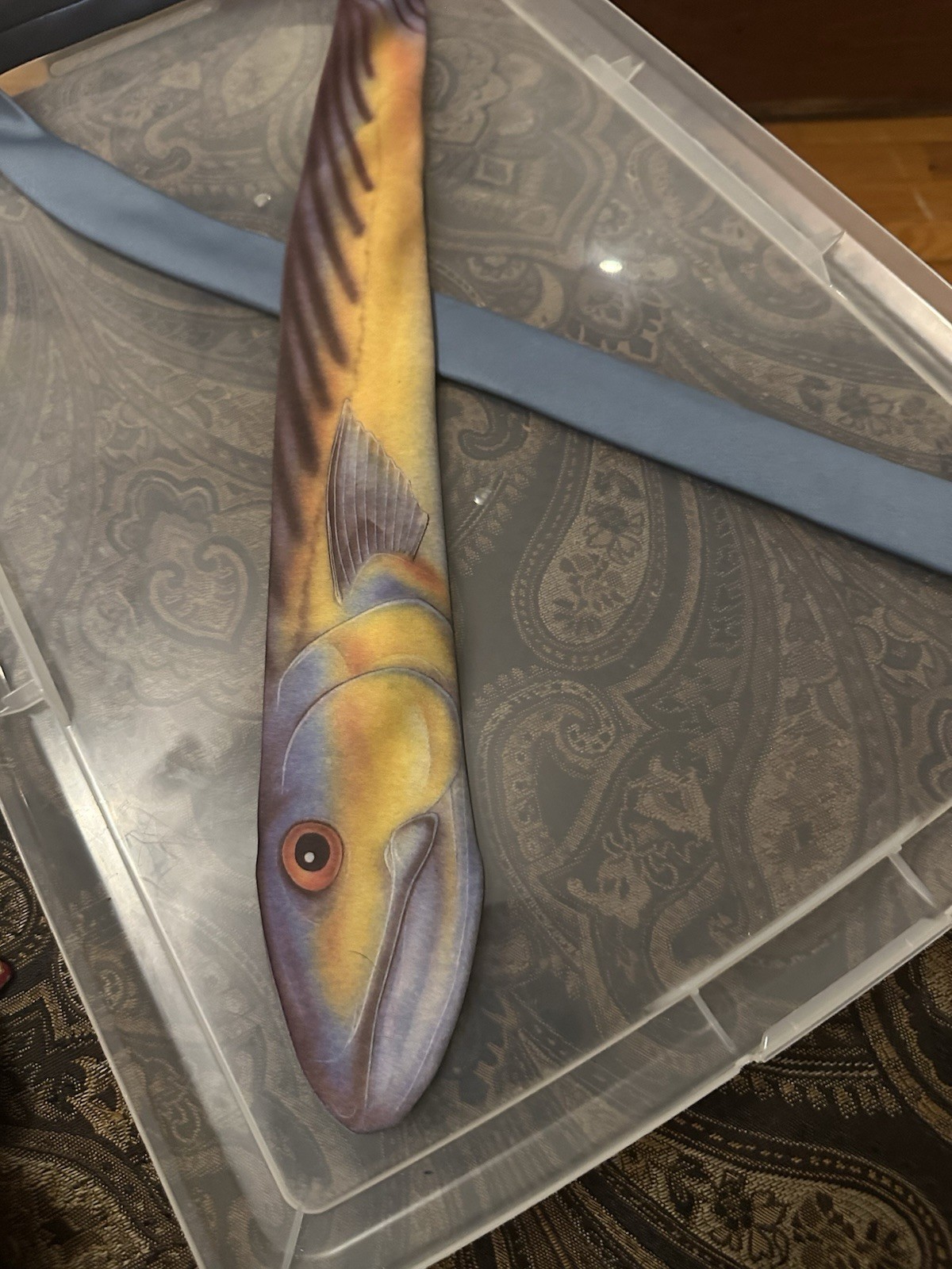 Ralph Marlin Fish Shaped Men’s Tie 100% Polyester “Designer Tuna,” USA