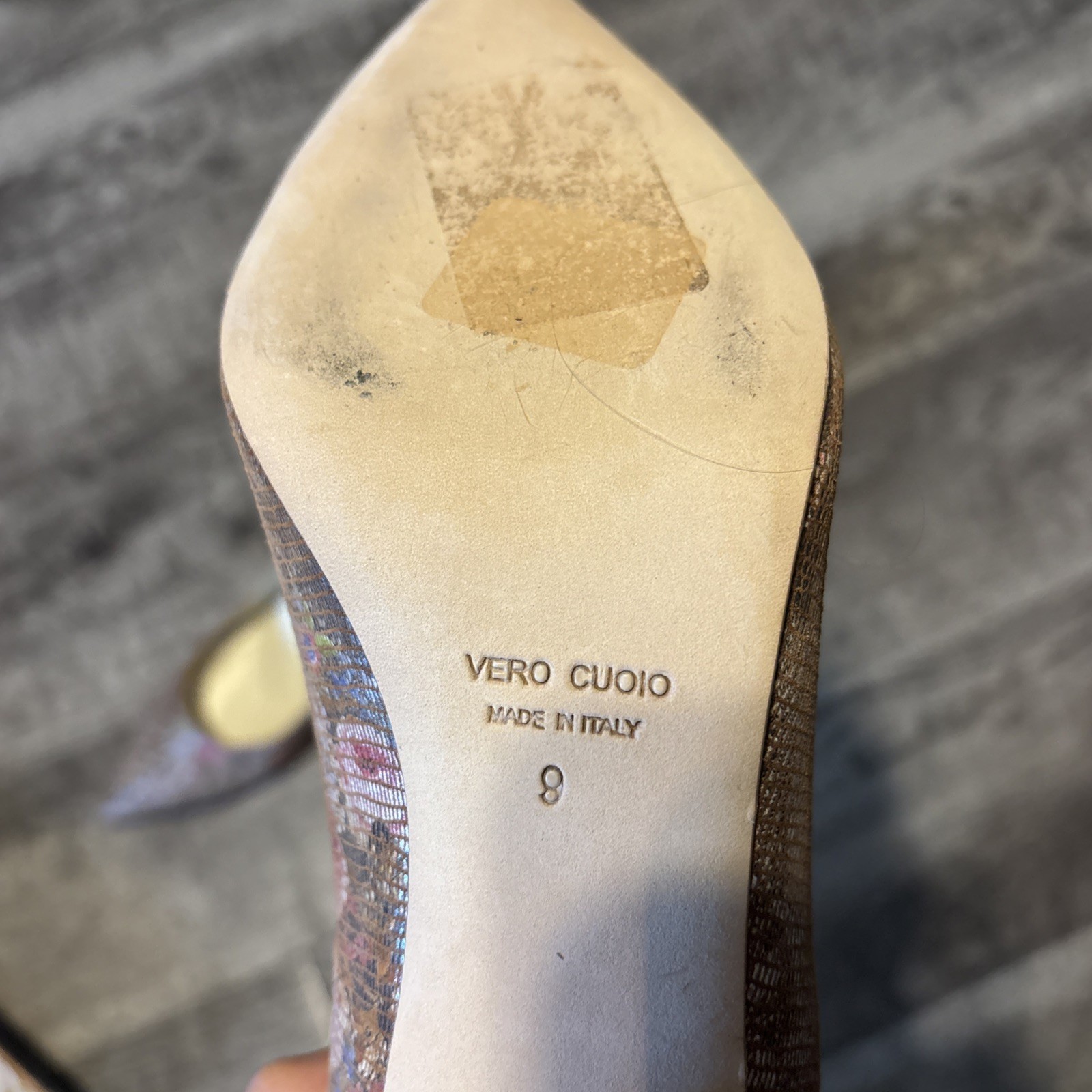 Vero Cuoio Women’s Shoes Floral Print Size 9 Italy