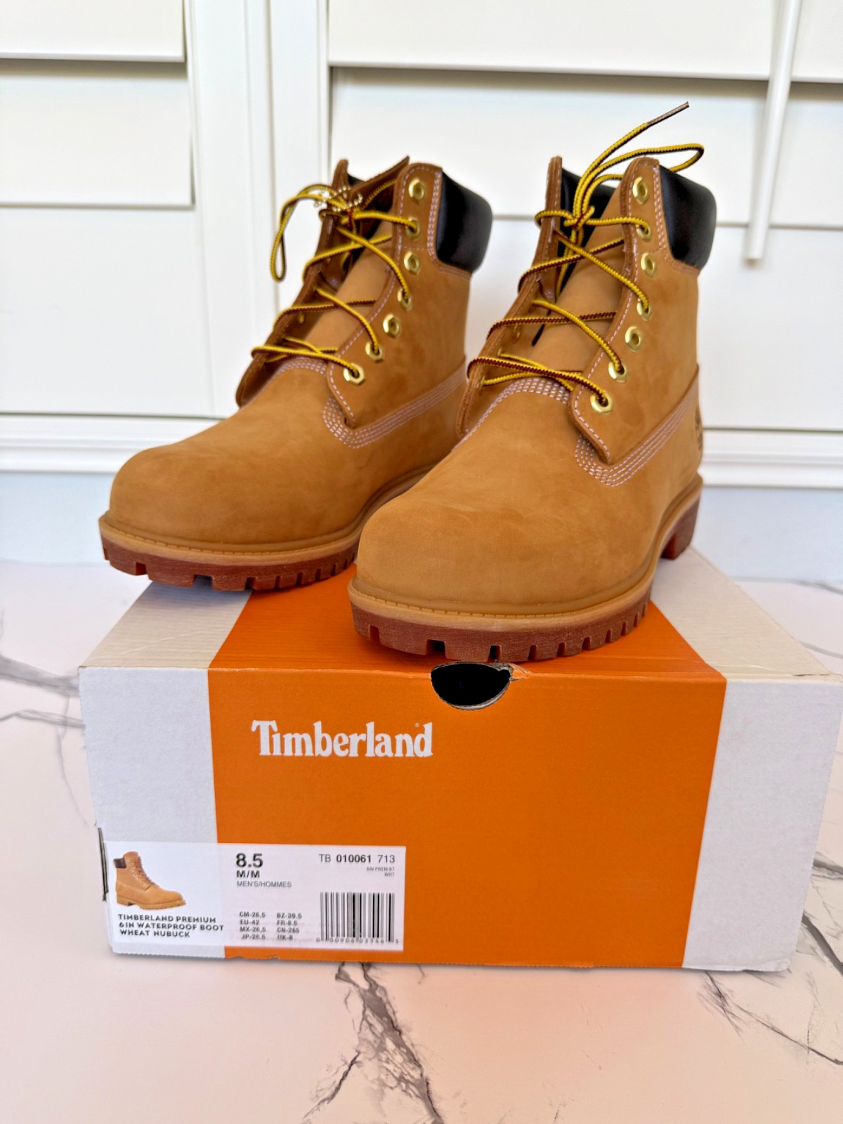 Timberland Mens 6 Inch Wheat Boots Men’s Sz US 8.5 TB 010061 713