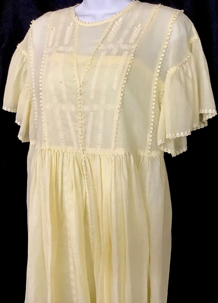 Isabel Marant Etoile Annaelle Dress yellow NWT size 44