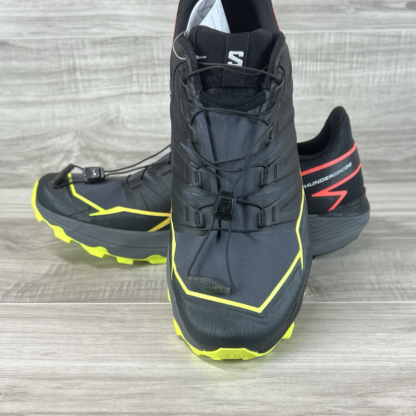 Salomon Thundercross Men’s Sz 11 Trail Running Shoe Black Yellow Orange 472954