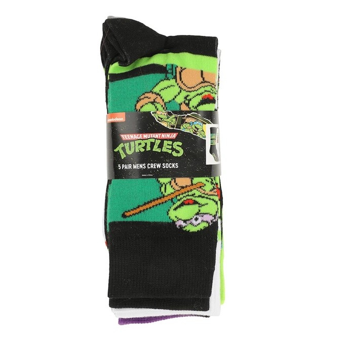 Teenage Mutant Ninja Turtles Men’s Crew Socks 5 Pair