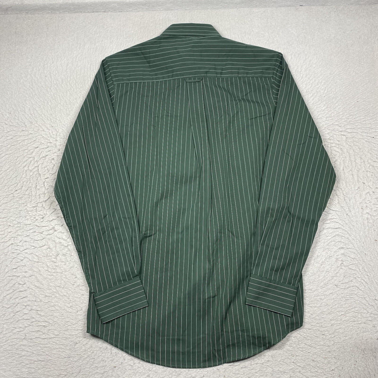 Antigua UM University Miami Shirt Mens Small Green Striped Button Down L/S