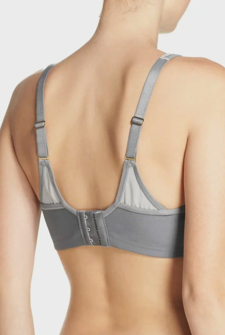 Natori 34DDD Zen Sports Bra Convertible Underwire Padded 752147 Gray