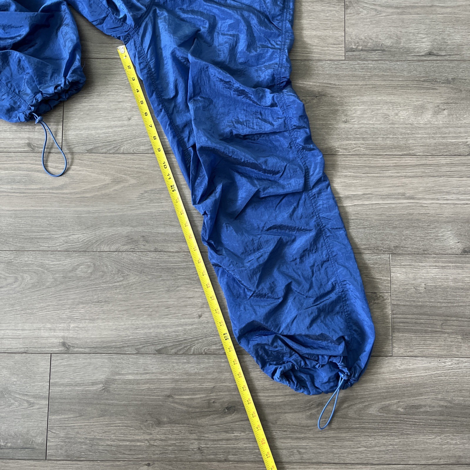 iets frans… Baggy Parachute Pants Mens M 100% Nylon Blue